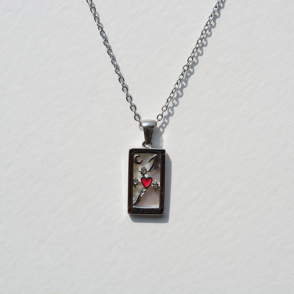 Tarot Card Necklace - Silver