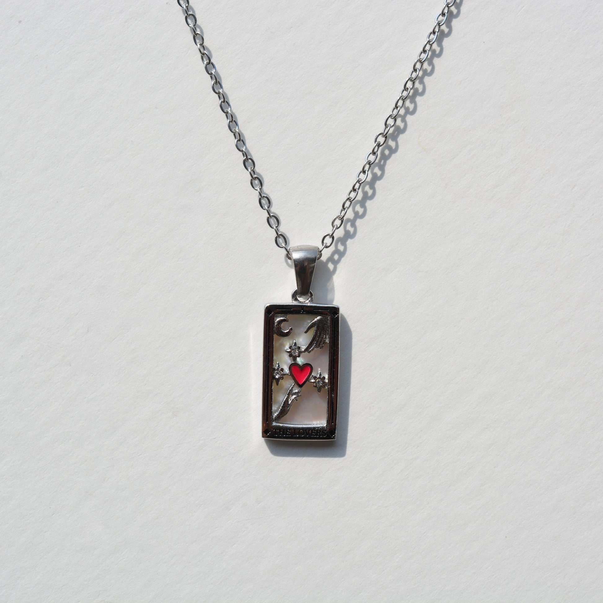 Tarot Card Necklace - Silver