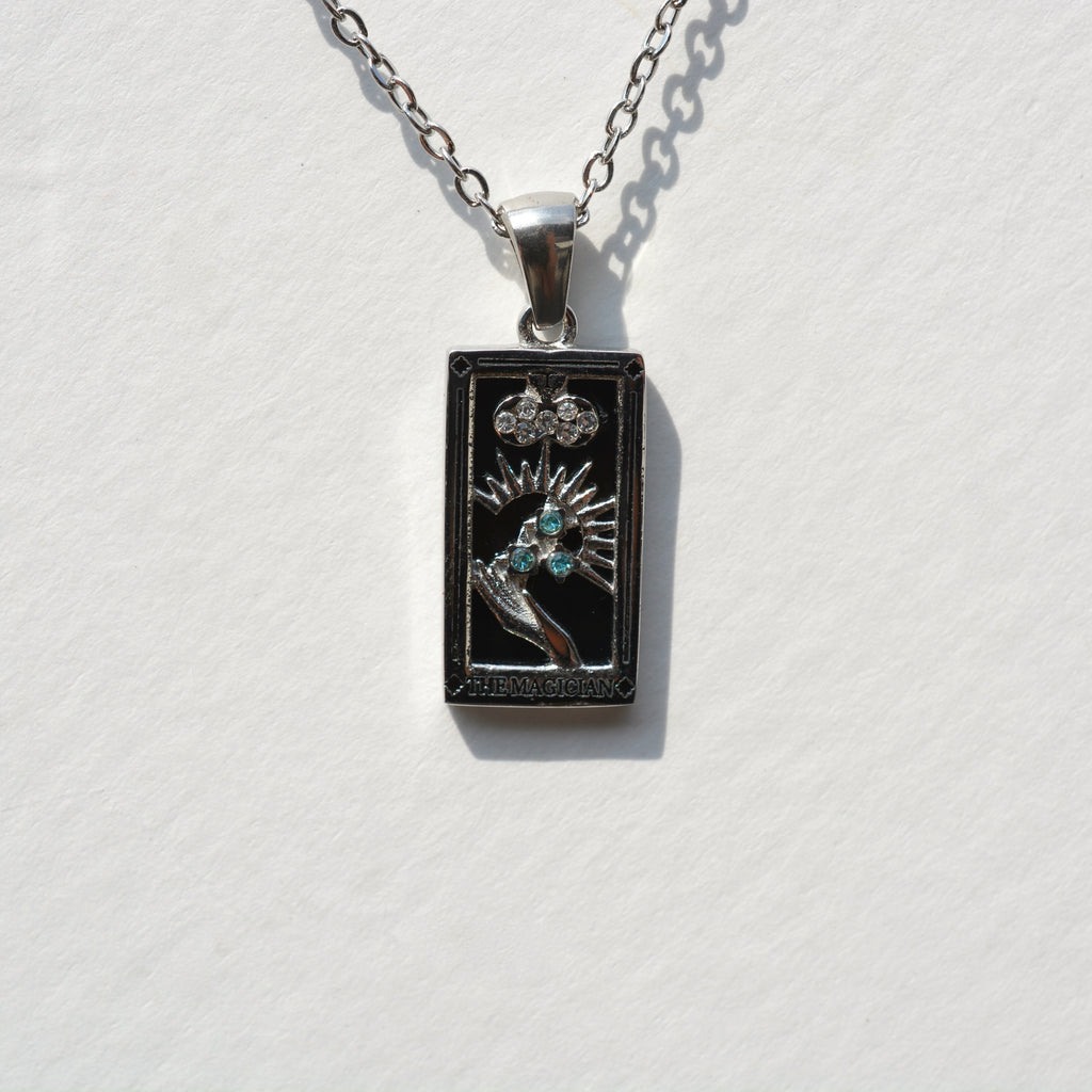 Tarot Card Necklace - Silver