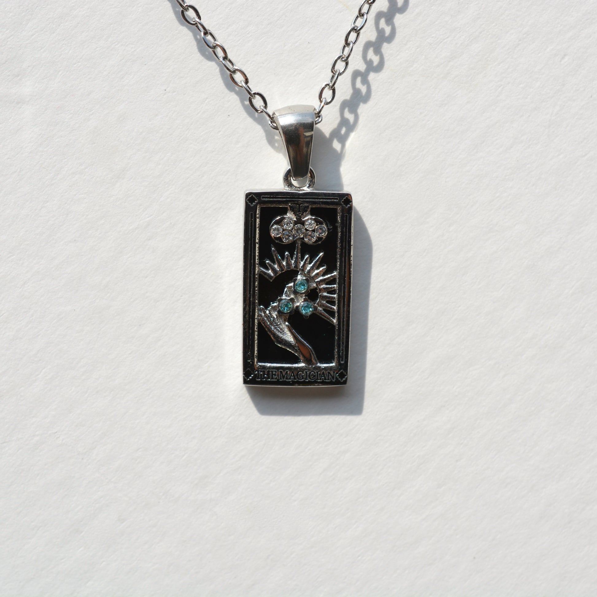 Tarot Card Necklace - Silver