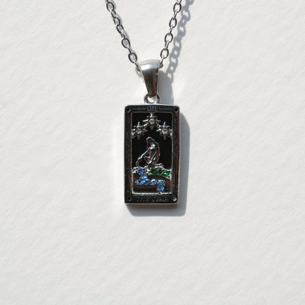 Tarot Card Necklace - Silver