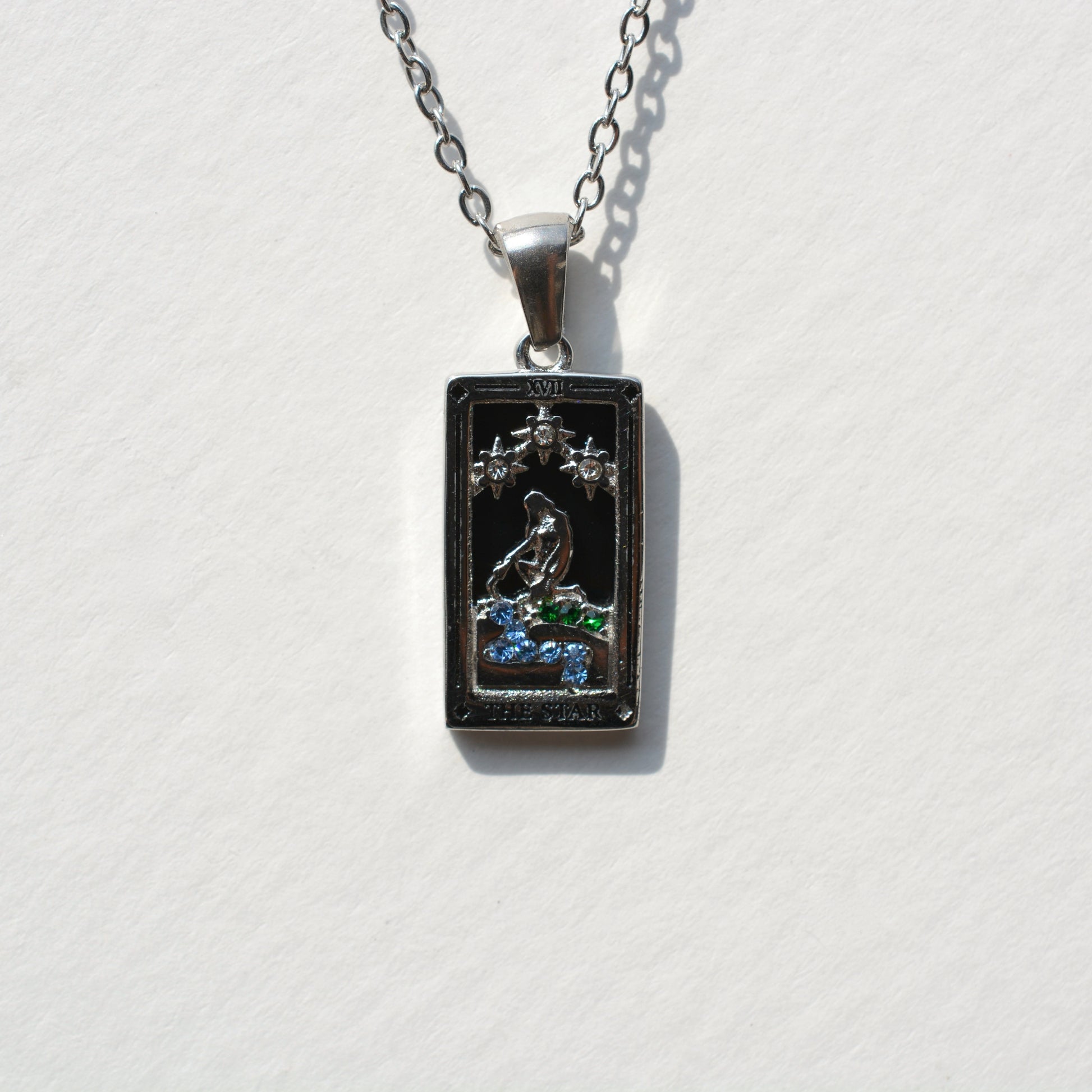 Tarot Card Necklace - Silver