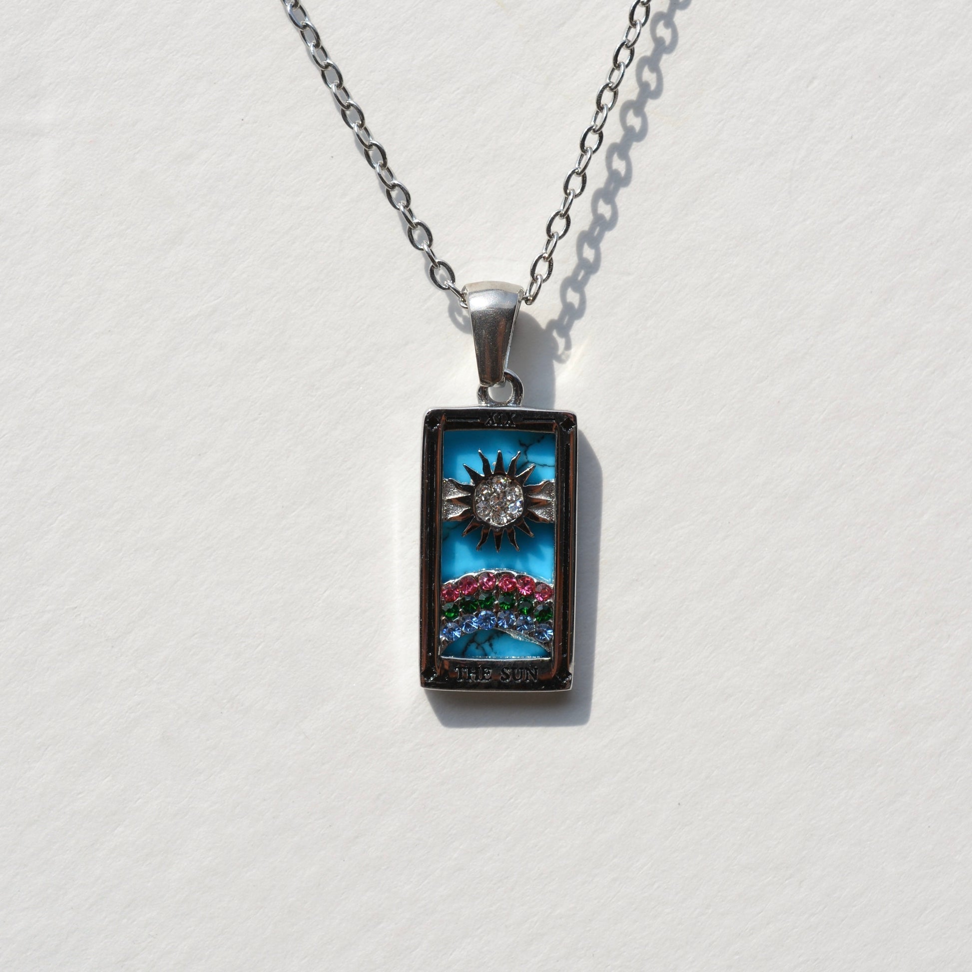 Tarot Card Necklace - Silver
