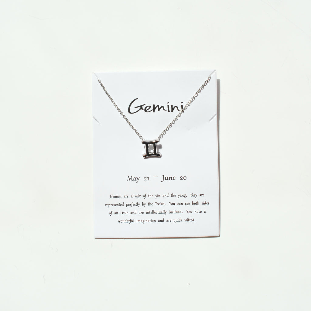 Zodiac Sign Necklace - Silver