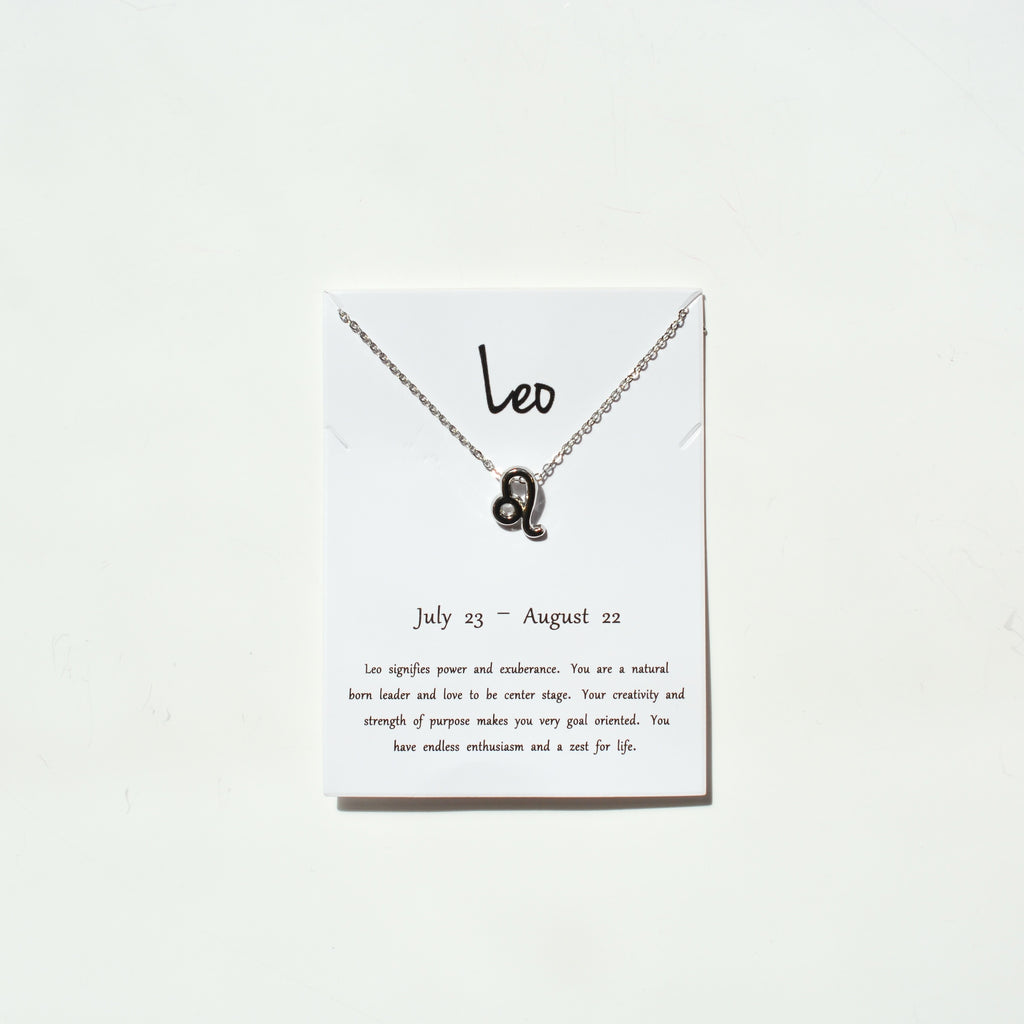 Zodiac Sign Necklace - Silver