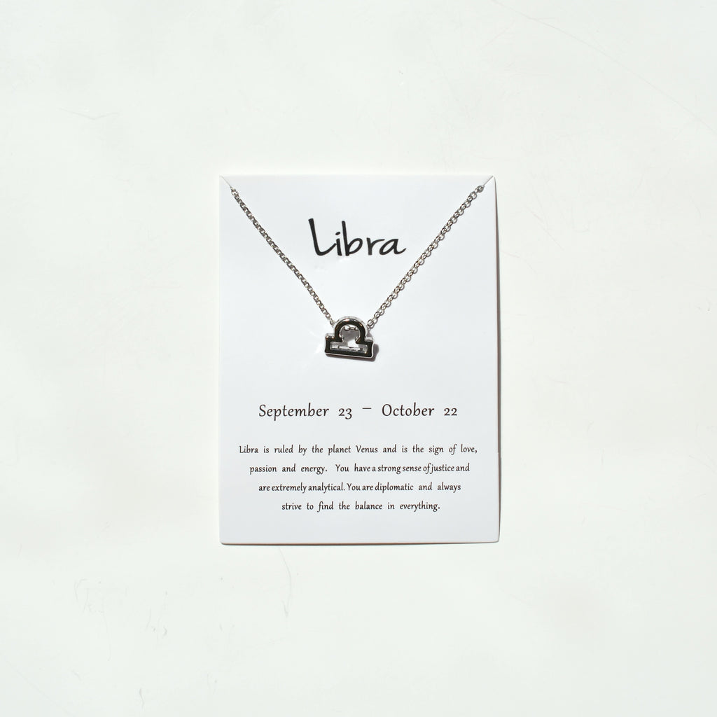 Zodiac Sign Necklace - Silver