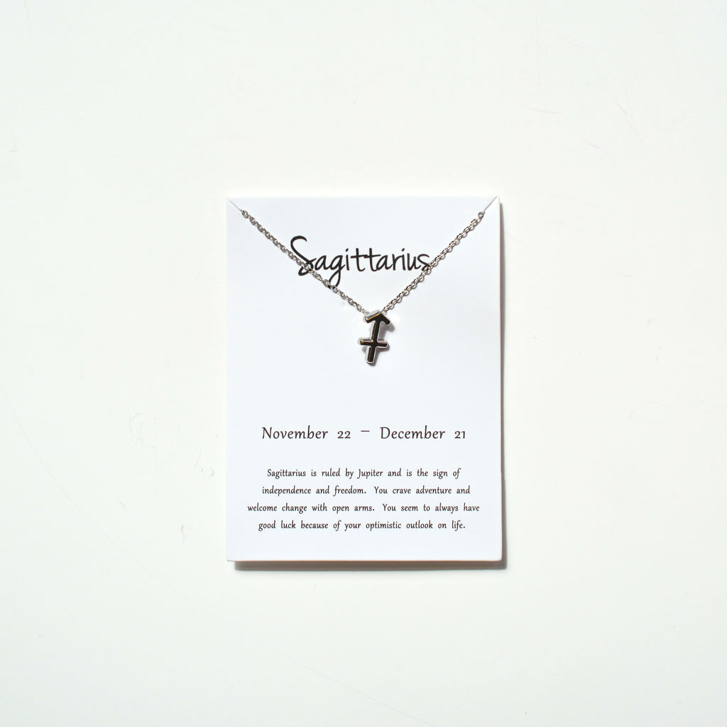 Zodiac Sign Necklace - Silver