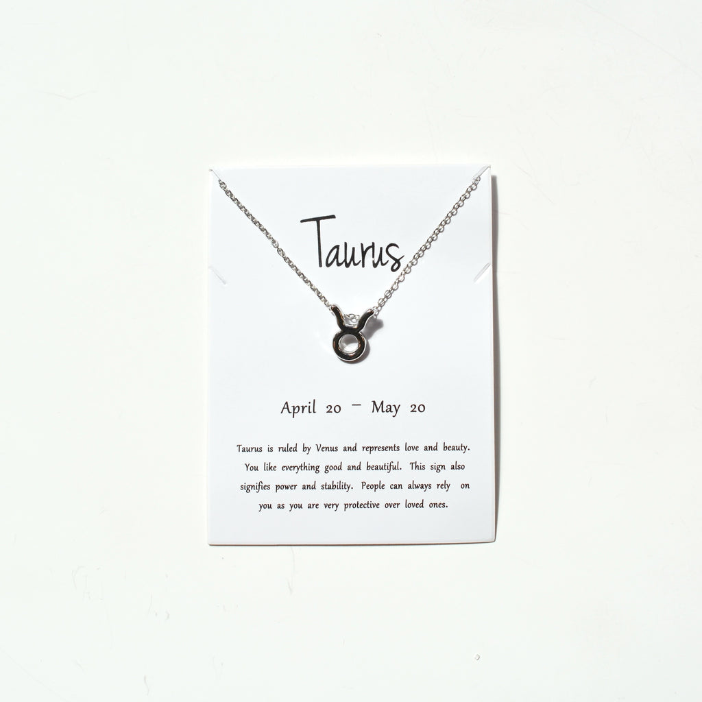 Zodiac Sign Necklace - Silver