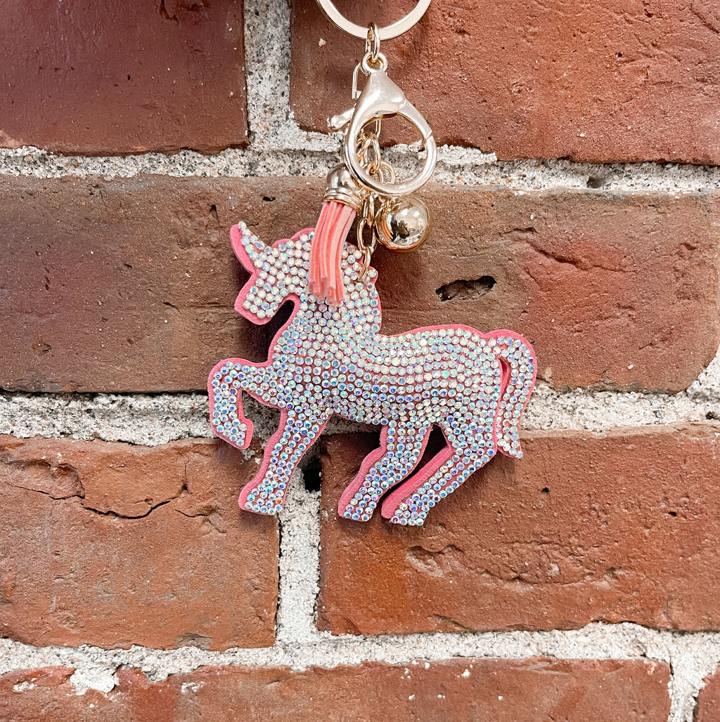 Crystal Unicorn Keychain