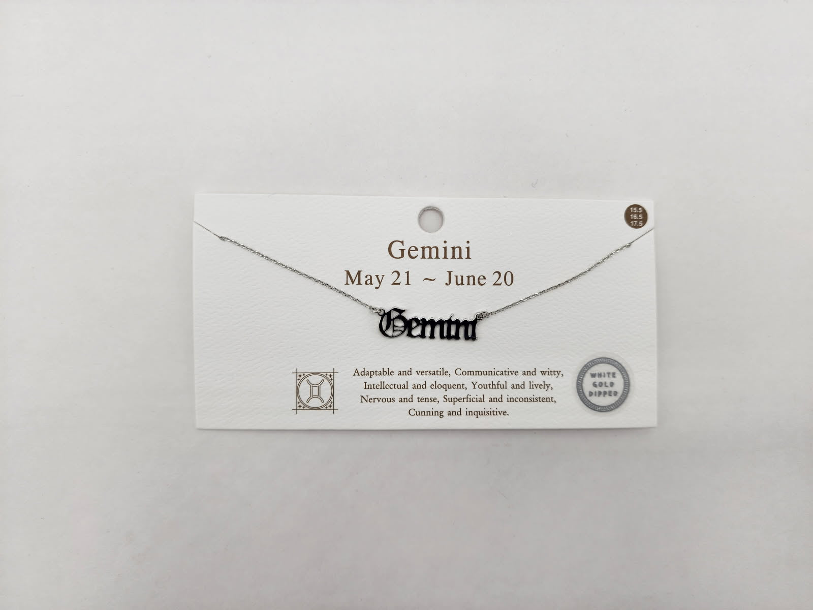 Celestial Script Zodiac Necklace Silver