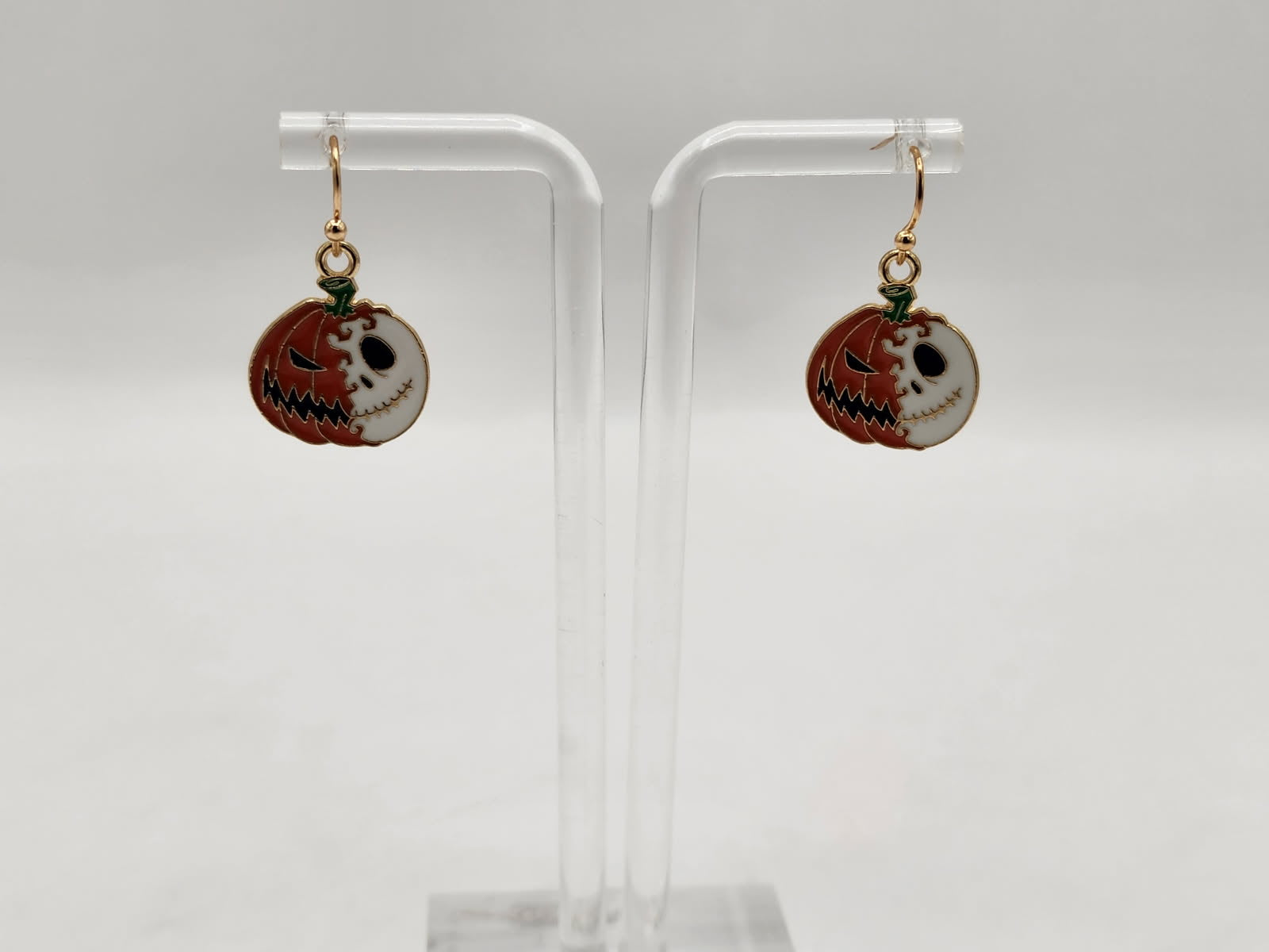 Jack-O-Two-Face Skellington Earrings