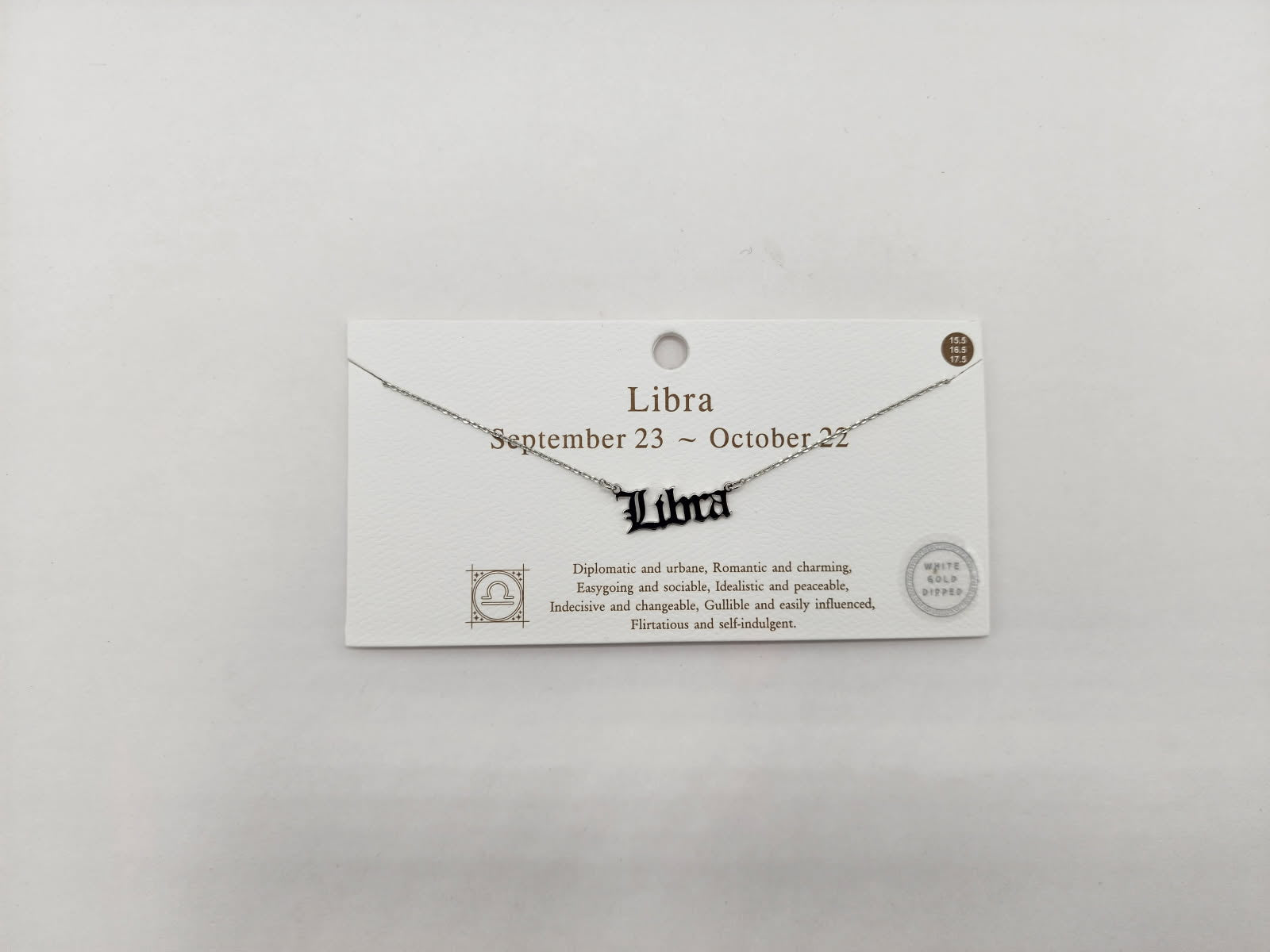 Celestial Script Zodiac Necklace Silver