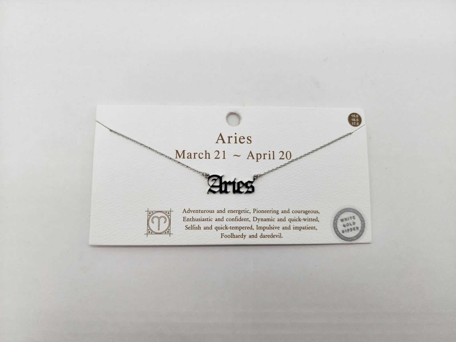Celestial Script Zodiac Necklace Silver