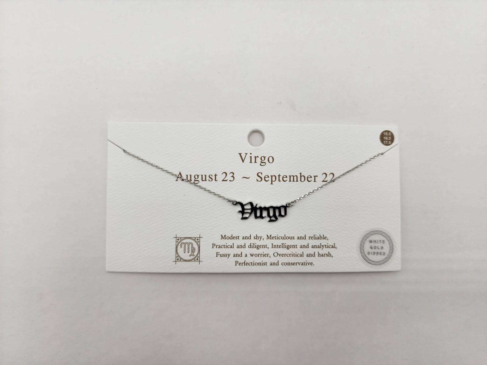 Celestial Script Zodiac Necklace Silver