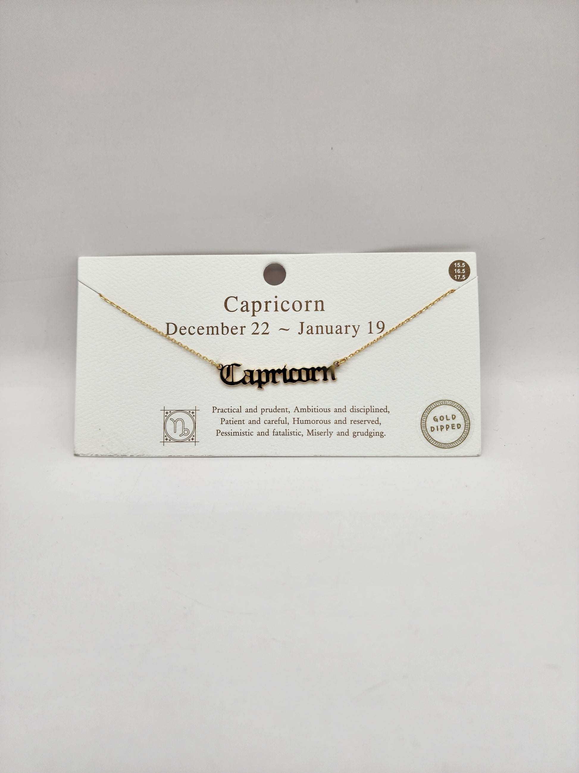 Celestial Script Zodiac Necklace