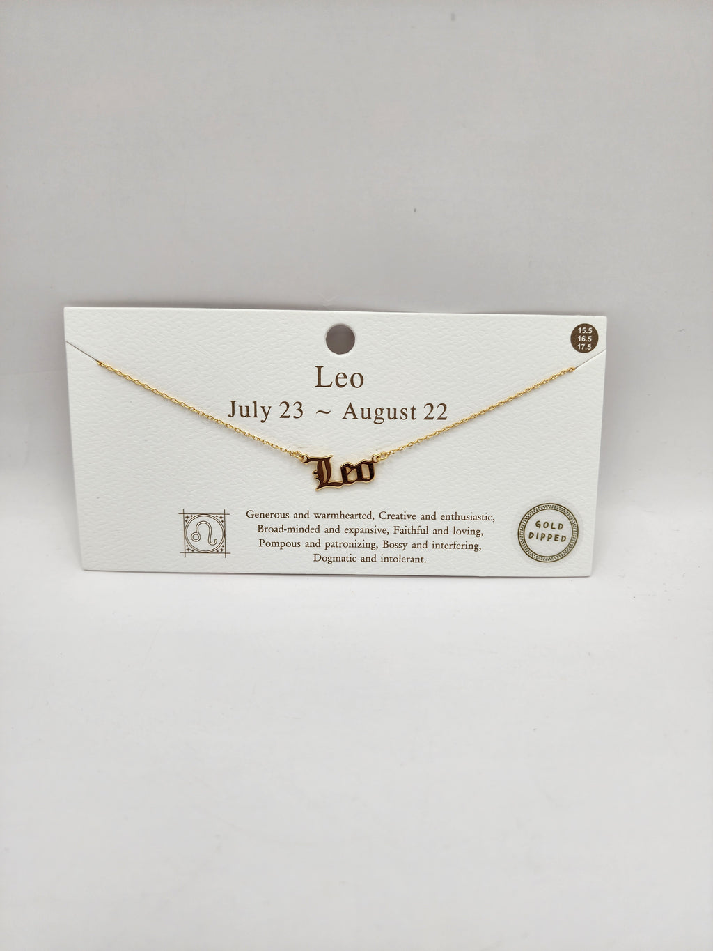 Celestial Script Zodiac Necklace Gold