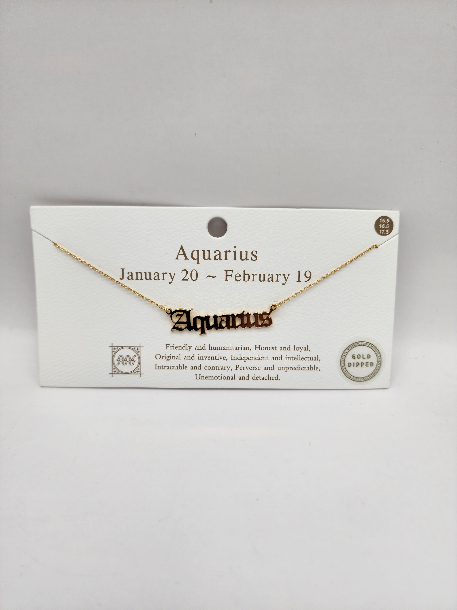 Celestial Script Zodiac Necklace