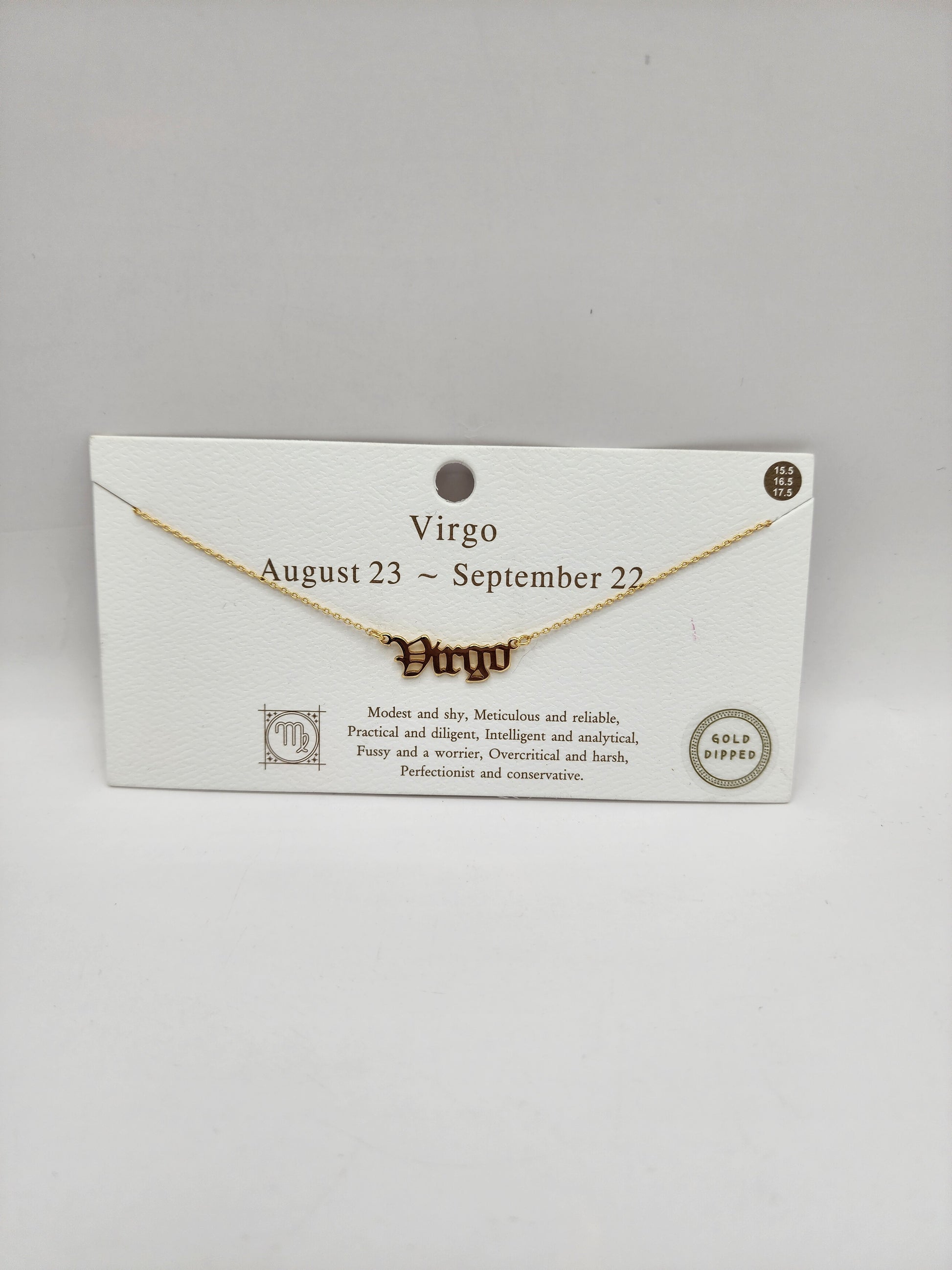Celestial Script Zodiac Necklace