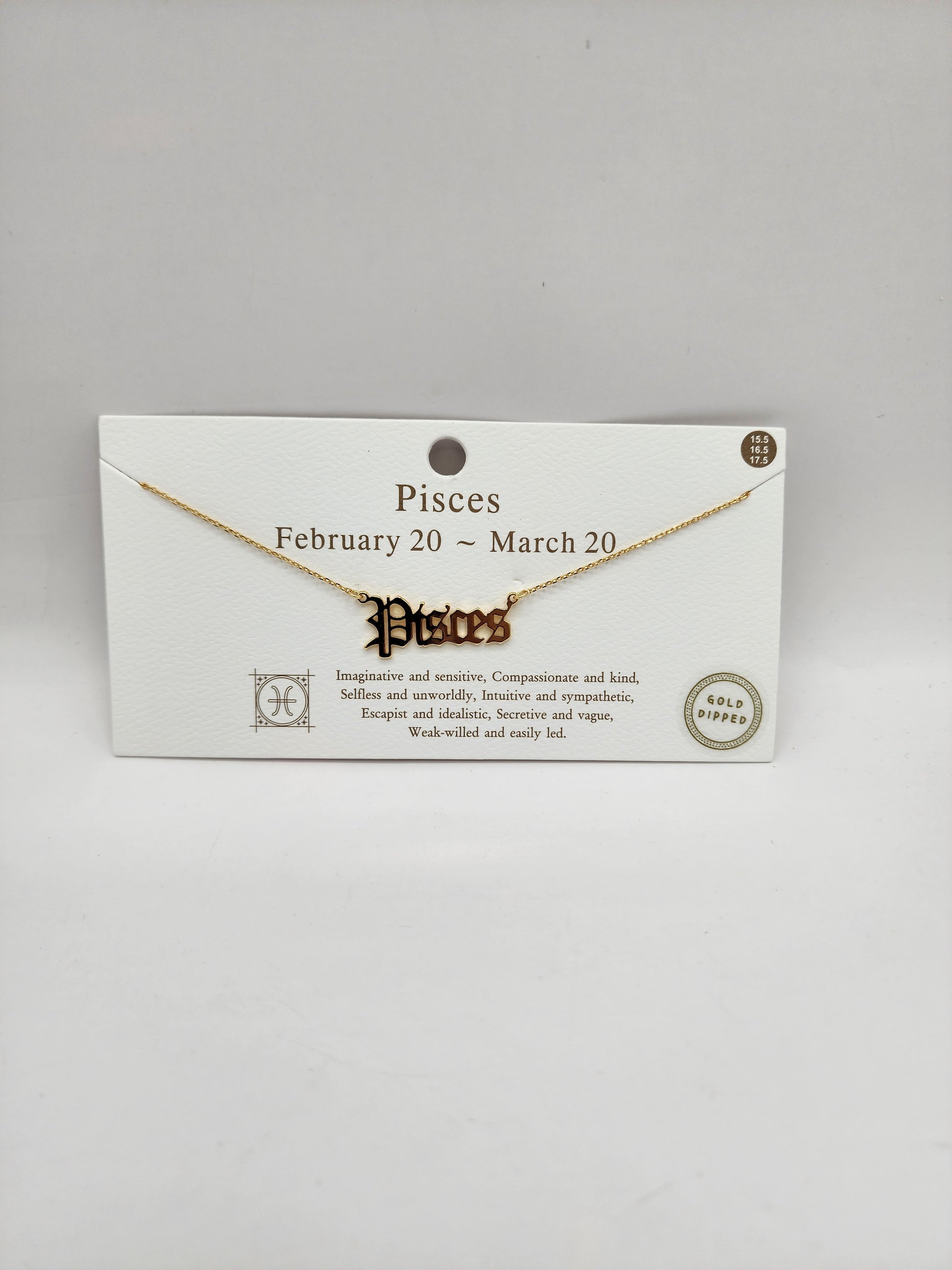 Celestial Script Zodiac Necklace