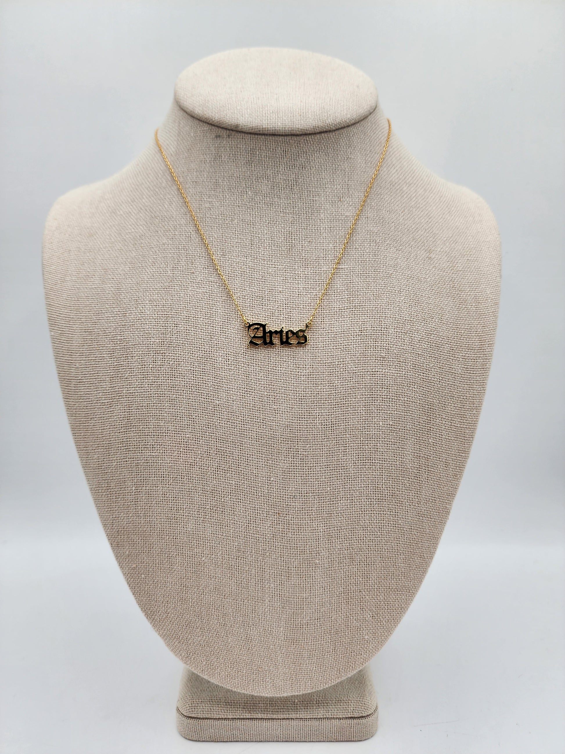 Celestial Script Zodiac Necklace