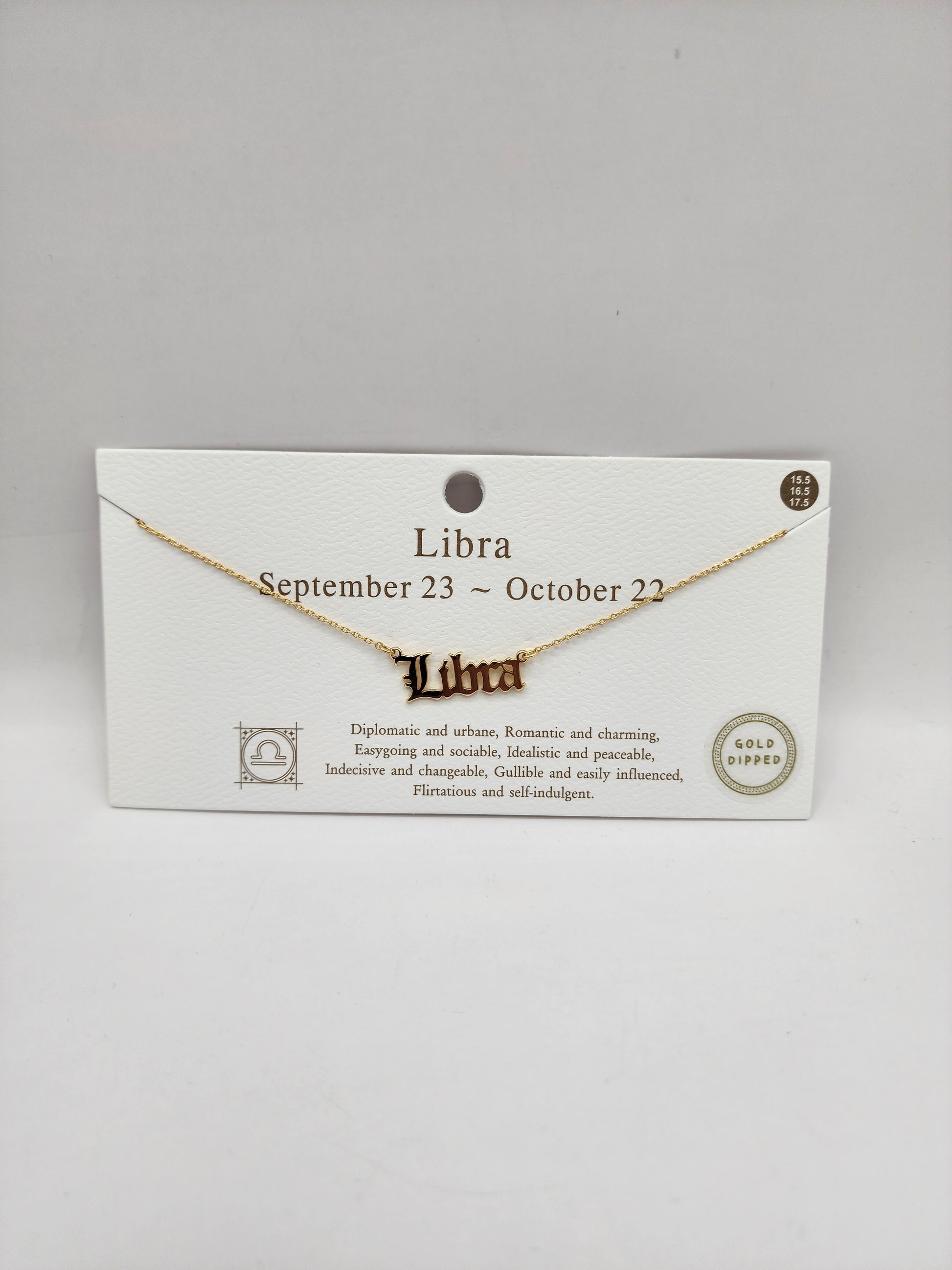 Celestial Script Zodiac Necklace